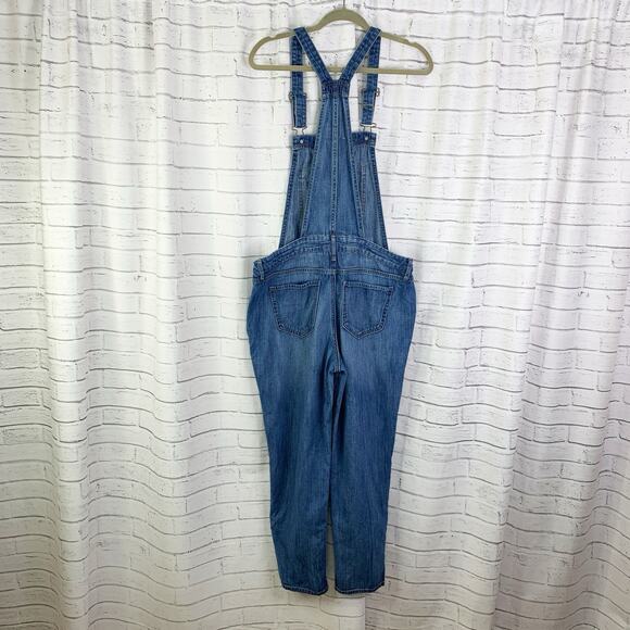 Old Navy Overalls Womens Size Medium Blue Denim Jeans Bib - Picture 6 of 8